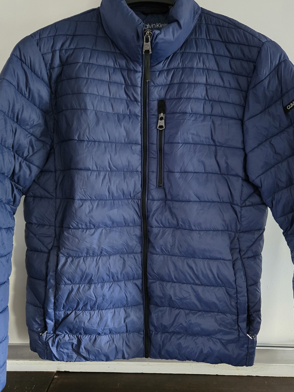 Calvin Klein Men's Blue Quilted Lightweight Puffer Jacket